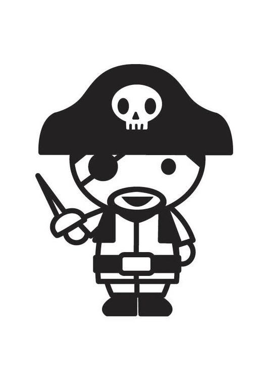 Coloring page Pirate