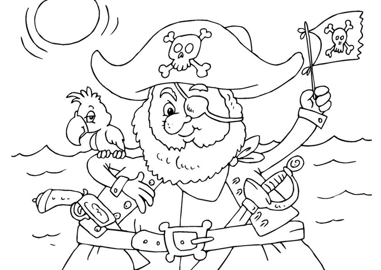 Coloring page pirate