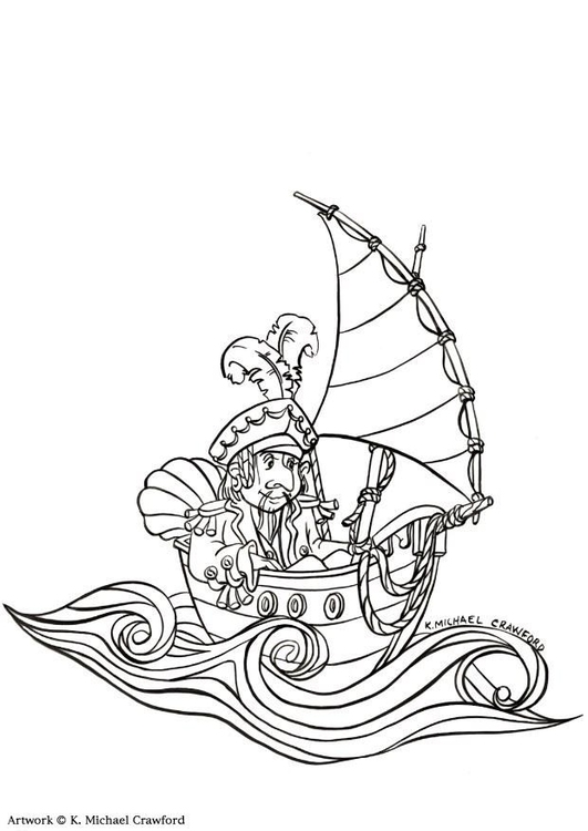 Coloring page pirate