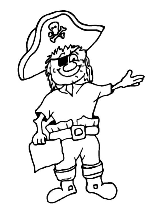 Coloring page pirate