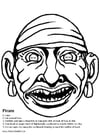 Coloring pages pirate mask