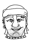 Coloring page Pirate mask
