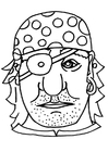 Coloring page Pirate mask