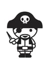 Coloring page Pirate