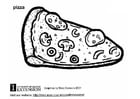 Coloring page pizza