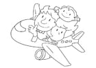 Coloring pages plane