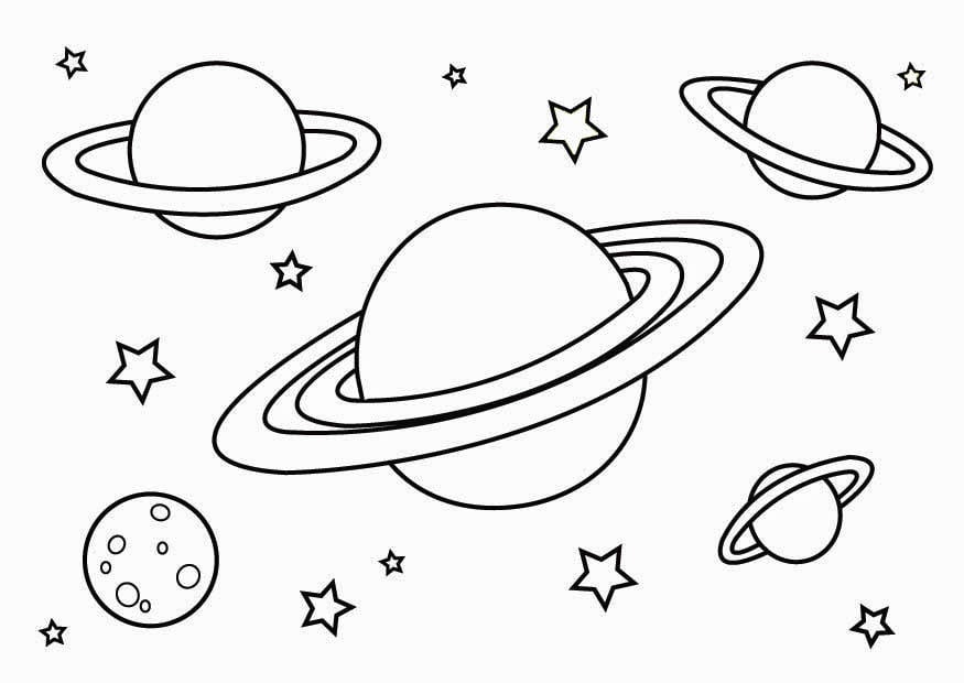 Coloring page planets