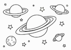 Coloring page planets