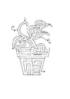 Coloring pages plant maze