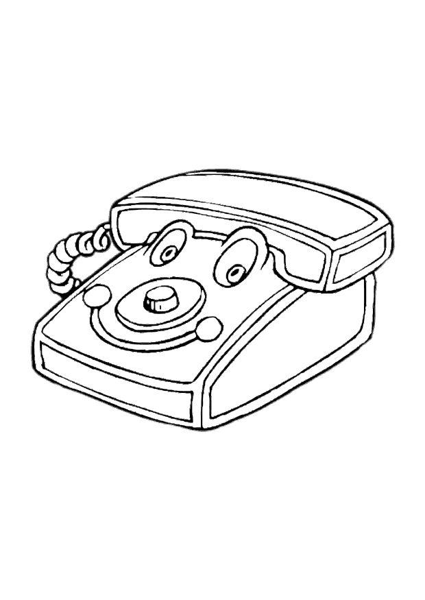 Coloring page play telephone
