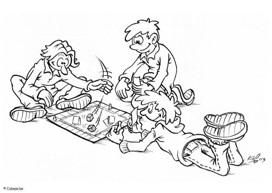 Coloring page playing games