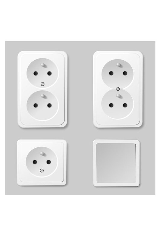 Coloring page plug sockets