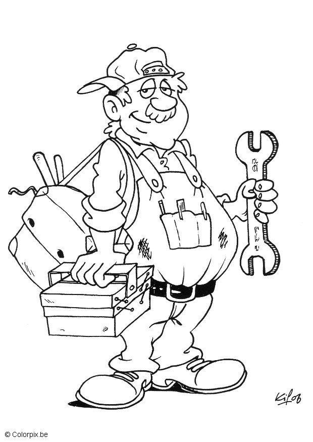 Coloring Page plumber - free printable coloring pages - Img 5710