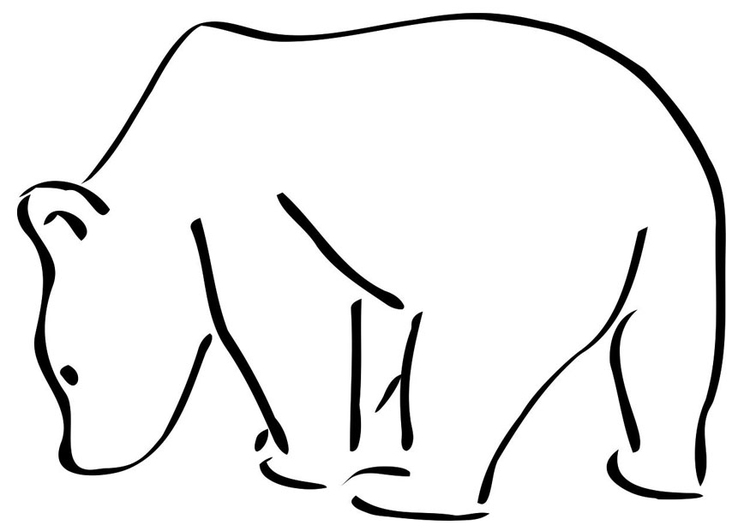 Coloring page polar bear
