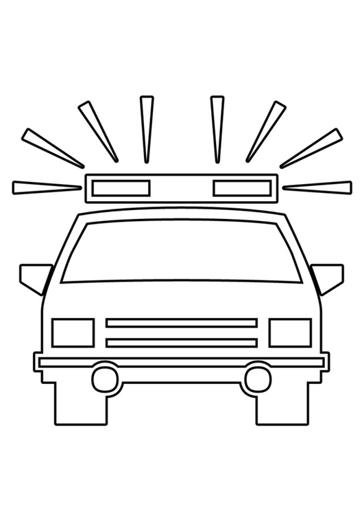 Coloring page police car