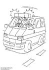 Coloring page police car