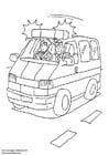 Coloring page police car