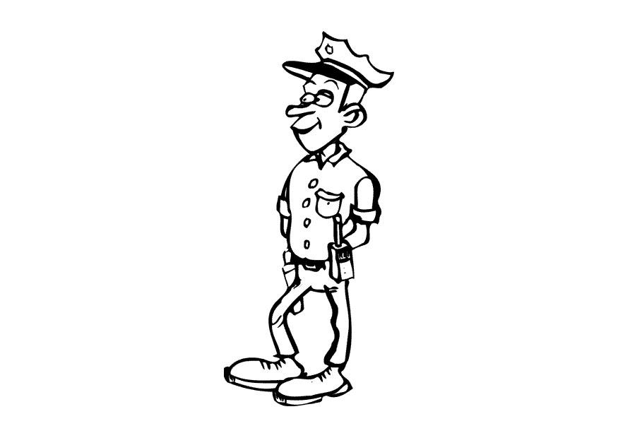 Coloring page police officer