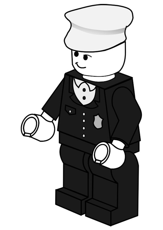 Coloring page police officer