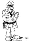 Coloring pages police officer