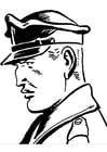 Coloring page police officer