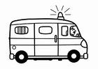 coloring-page police van
