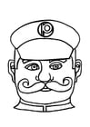 Coloring page Policeman mask