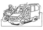 Coloring page policemen