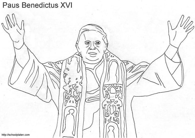 Coloring page Pope Benedict XVI