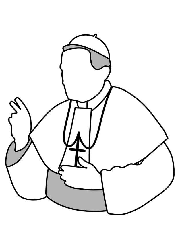Coloring page pope
