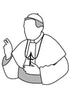 Coloring page pope