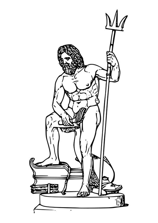 Coloring page Poseidon