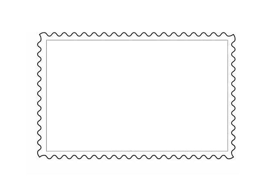 Coloring page postage stamp 1