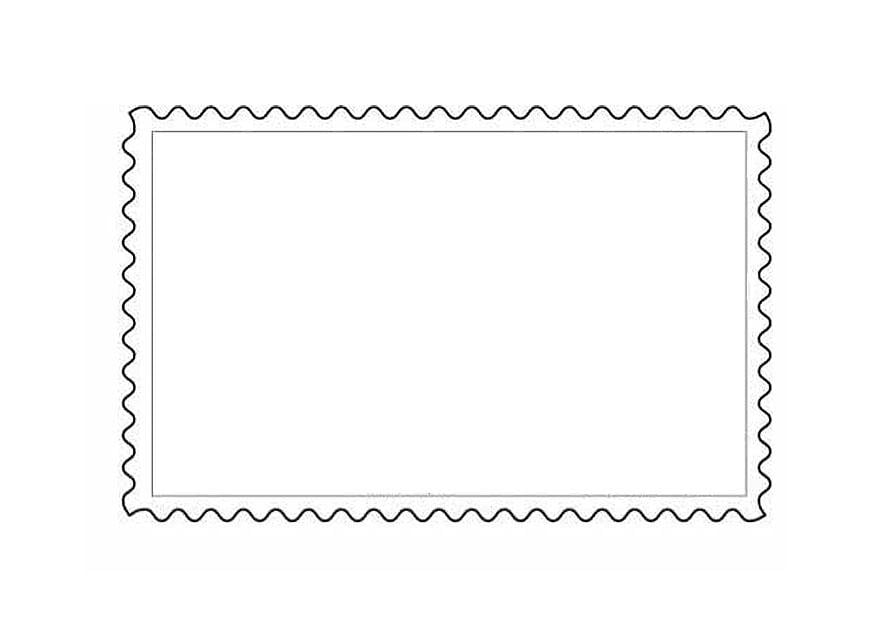 Coloring page postage stamp 1