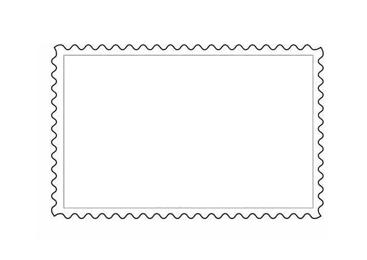 Coloring page postage stamp 1