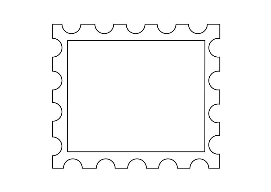 Coloring page postage stamp 2