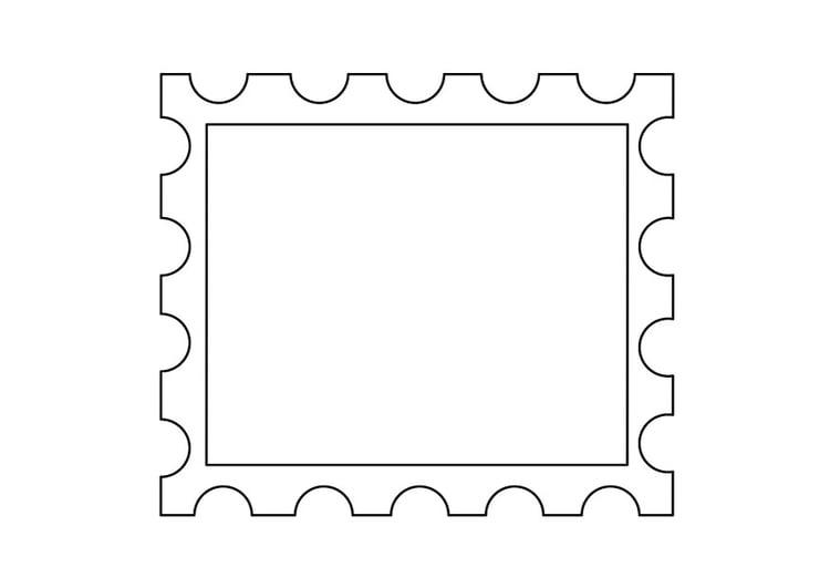 Coloring page postage stamp 2