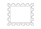 Coloring page postage stamp 2