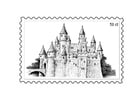 Coloring page postage stamp 3