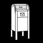 Coloring page postal box