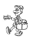 Coloring pages postal carrier