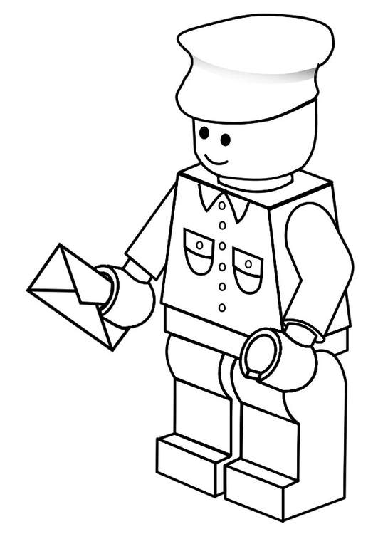 Coloring page postman