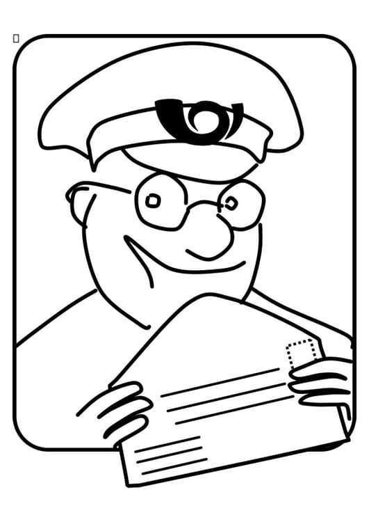 Coloring page postman