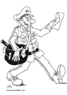 Coloring pages postman