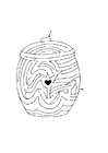 Coloring pages pot maze