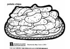 Coloring page potato chips