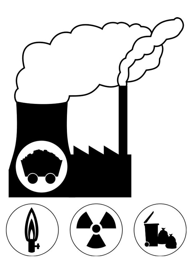 Coloring page power station