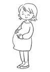 Coloring page pregnant