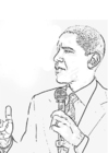 Coloring page President Barack Obama