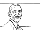 Coloring page President Barack Obama